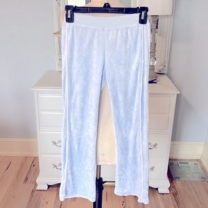 Baby Blue Velour Sweat Pants Comfy Stretchy Basic Editions Girls 10 12 Cotton